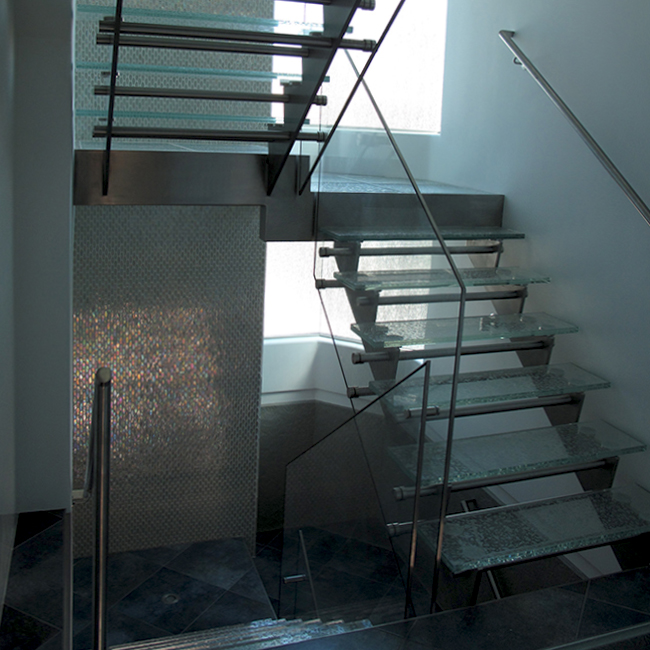 glass stairs, glass flooring