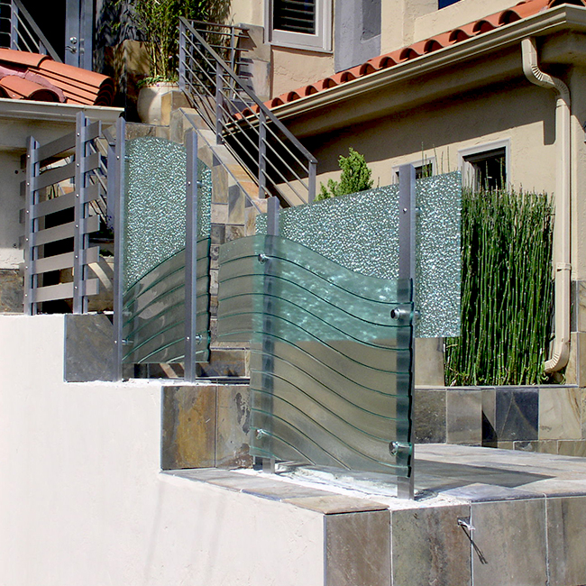glass guardrail